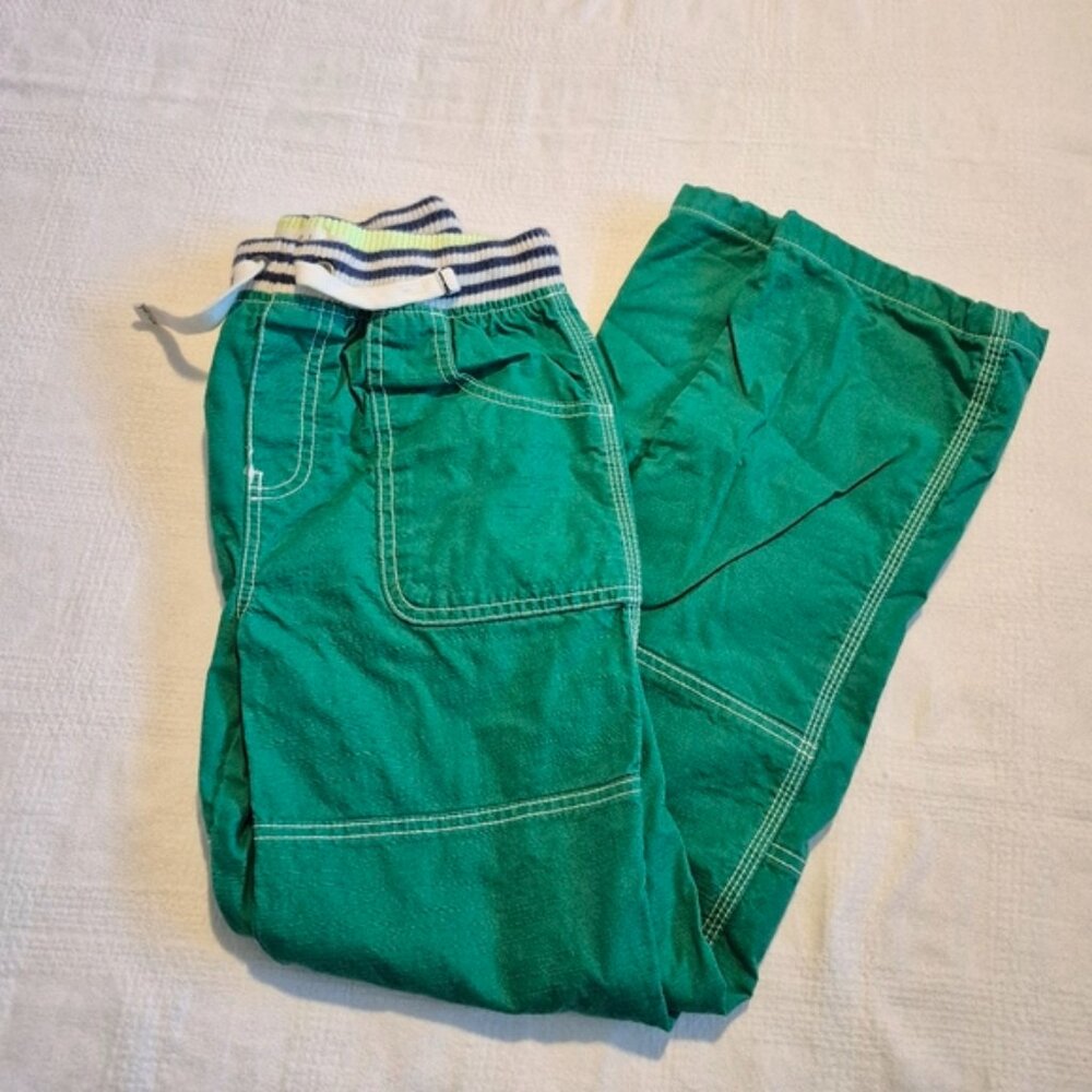 Mini Boden boys size 12 years green lined soft waisted pants VGUC